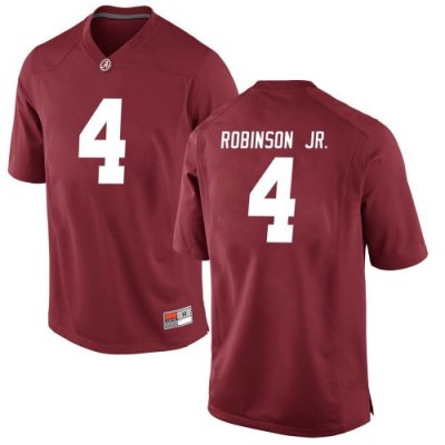 Youth Alabama Crimson Tide #4 Brian Robinson Jr. Crimson Replica NCAA College Football Jersey 2403FONU2